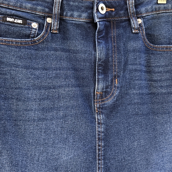 DKNY Dark Denim Mini Skirt - Picture 4 of 8